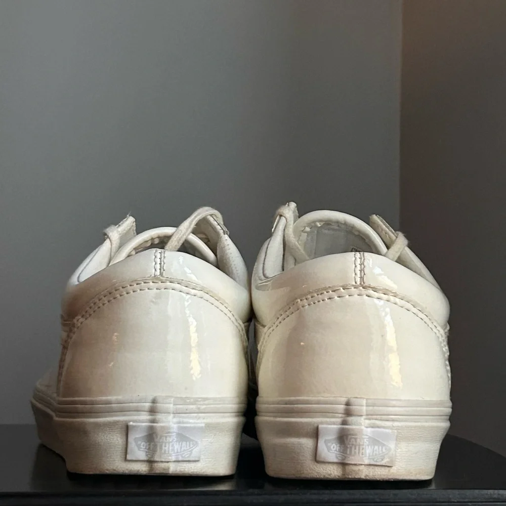 White Old Skool Vans Leather - Picture 3 of 5